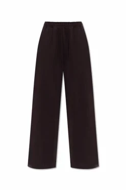LACOSTE RUNWAY BROWN Pants with logo
