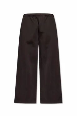 LACOSTE RUNWAY BROWN Pants with logo