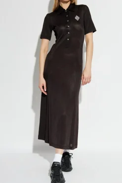 LACOSTE RUNWAY BROWN Polo dress