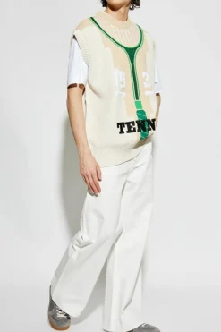 LACOSTE RUNWAY cream Patterned Vest
