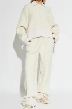 LACOSTE RUNWAY cream Polo sweater