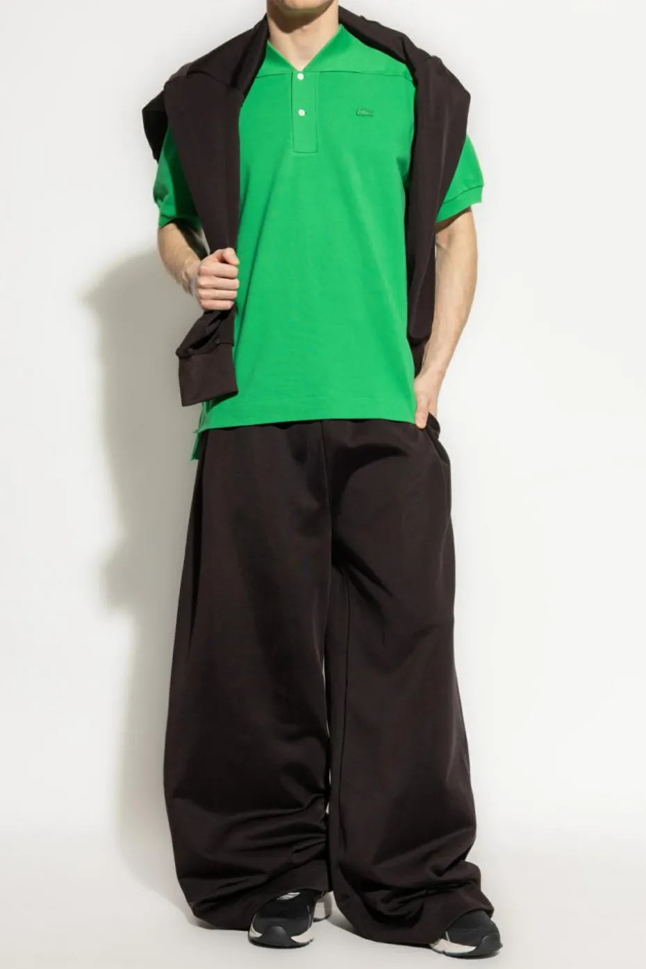 LACOSTE RUNWAY GREEN Polo with logo