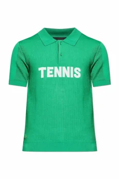 LACOSTE RUNWAY GREEN Ribbed polo
