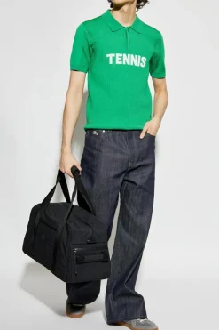 LACOSTE RUNWAY GREEN Ribbed polo