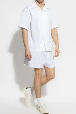 LACOSTE RUNWAY WHITE Logo shorts