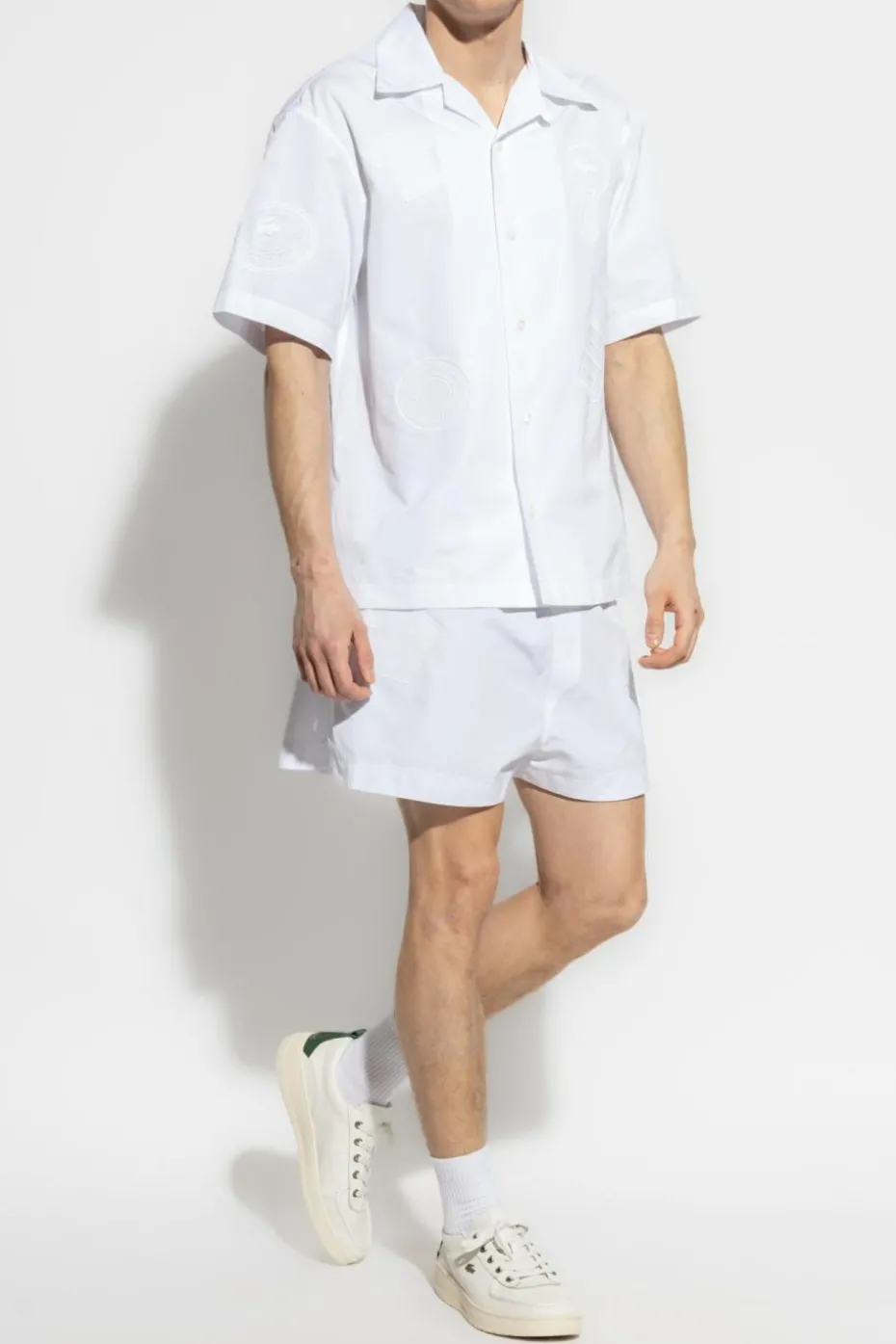 LACOSTE RUNWAY WHITE Logo shorts