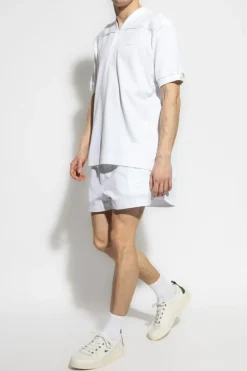 LACOSTE RUNWAY WHITE Polo with logo
