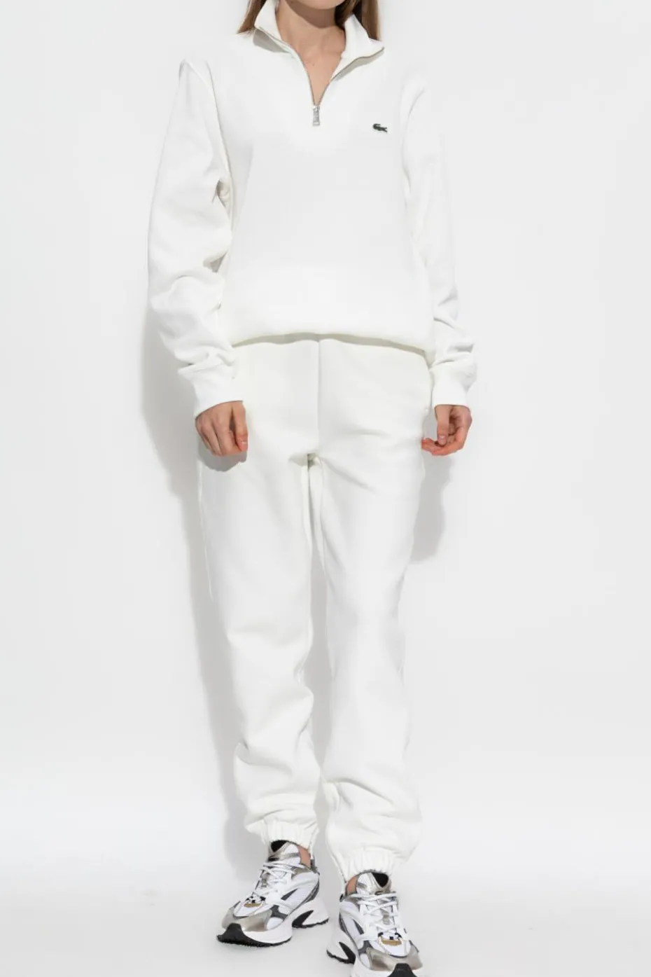Lacoste WHITE Sweatpants with logo