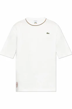 Lacoste WHITE T-shirt with colorful print