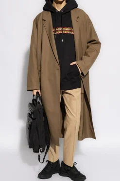 Lanvin BLACK Hoodie with logo patch