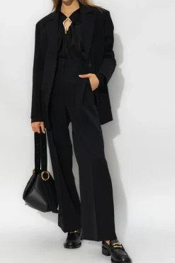 Lanvin BLACK Pleat-front trousers