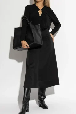 Lanvin BLACK Satin Skirt