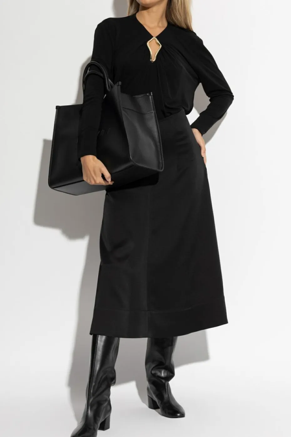 Lanvin BLACK Satin Skirt