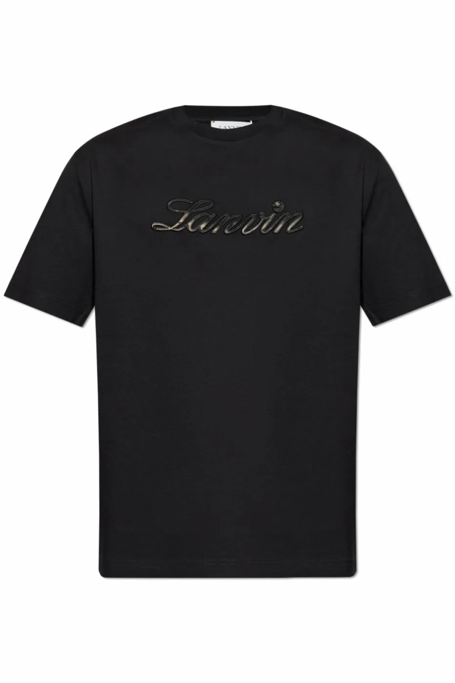 Lanvin BLACK T-shirt with embroidered logo
