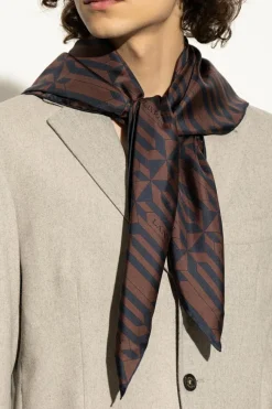 Lanvin BROWN Silk scarf