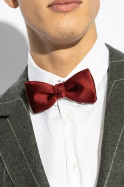 Lanvin BURGUNDY Silk bow tie