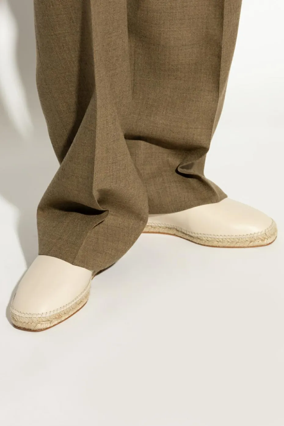 Lanvin cream Leather slides