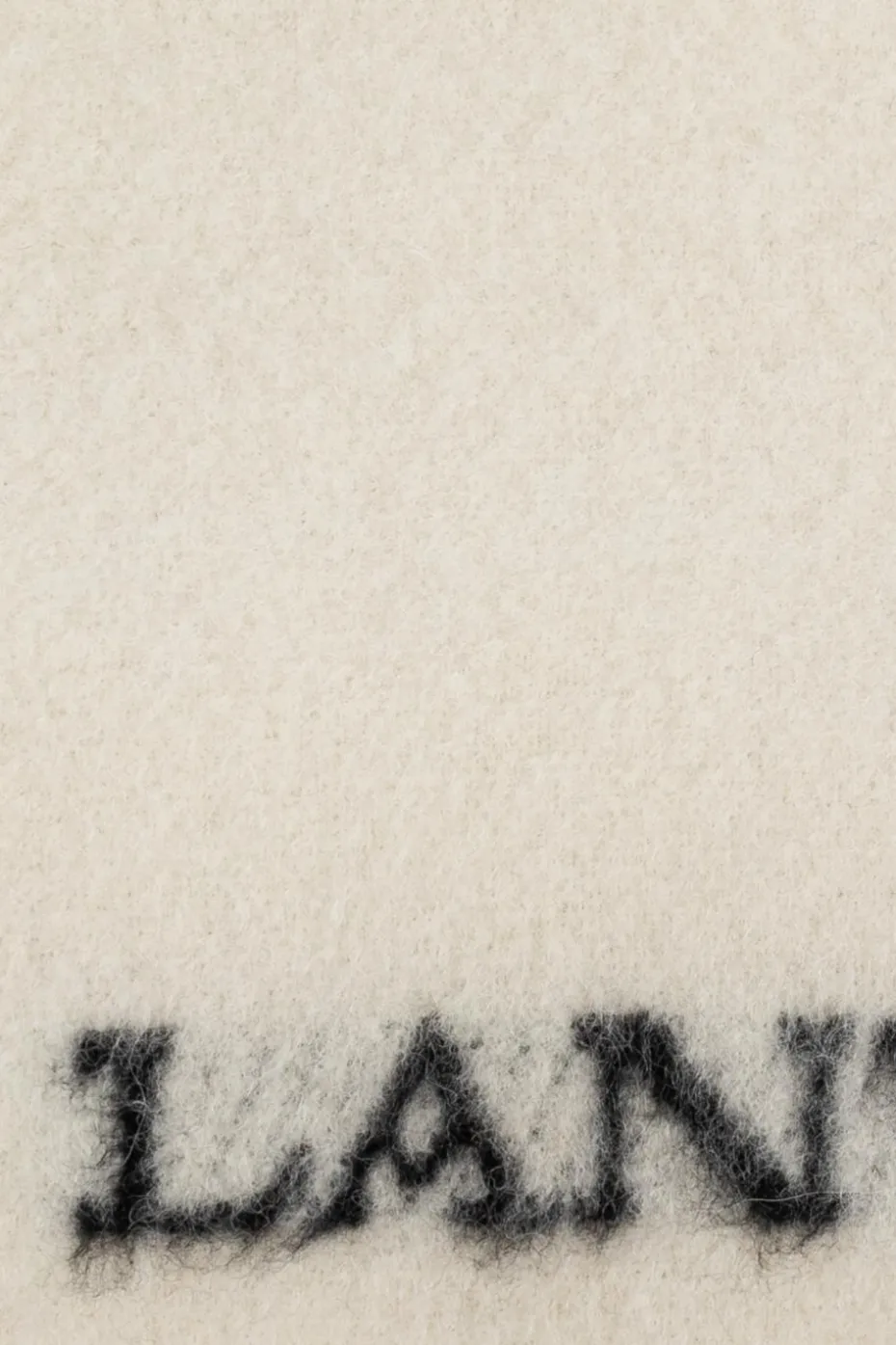 Lanvin cream Scarf with logo