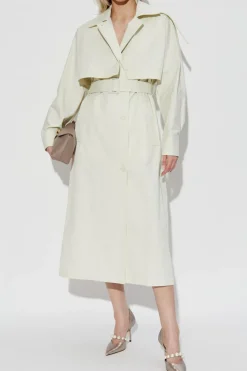 Lanvin cream Trench coat with belt