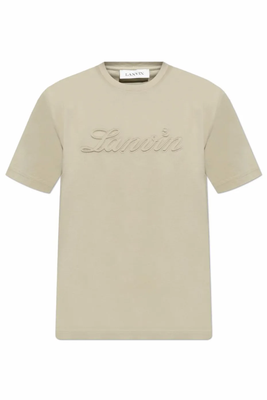 Lanvin GREEN T-shirt with embossed logo