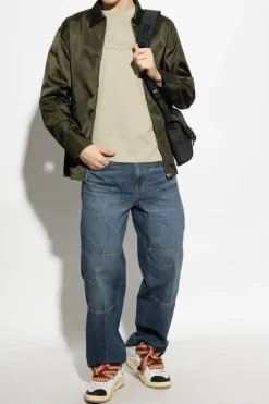 Lanvin GREEN T-shirt with embossed logo