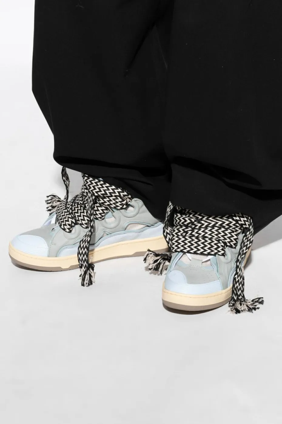 Lanvin light blue "Curb" sports shoes