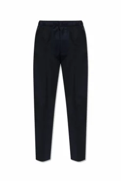 Lanvin NAVY BLUE Pants with stitching on the legs