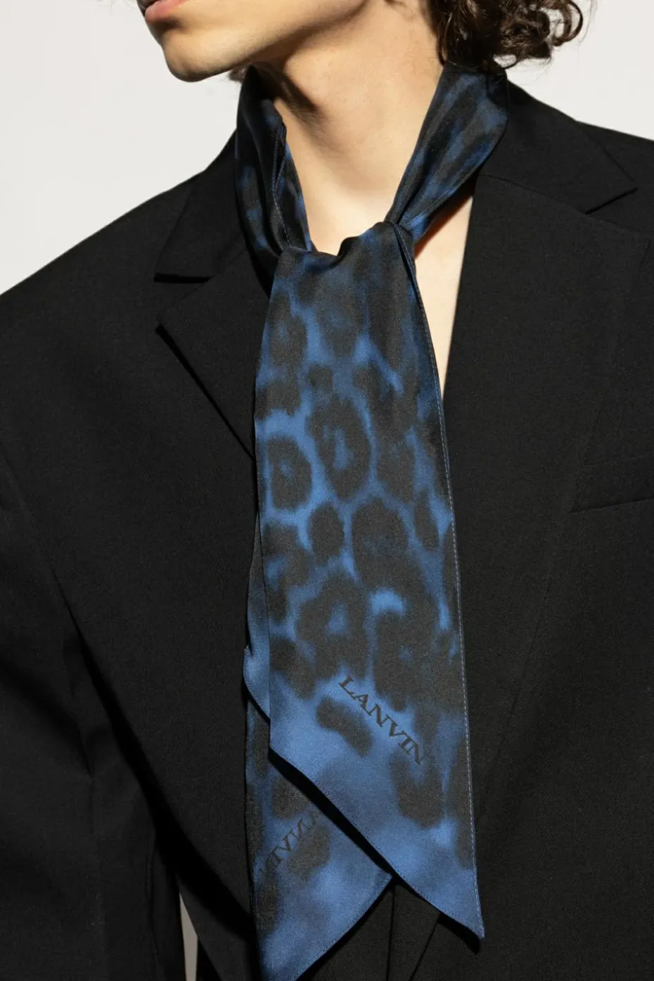 Lanvin NAVY BLUE Silk scarf