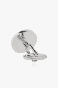 Lanvin SILVER Logo-engraved cufflinks