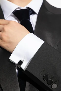 Lanvin SILVER Round cufflinks