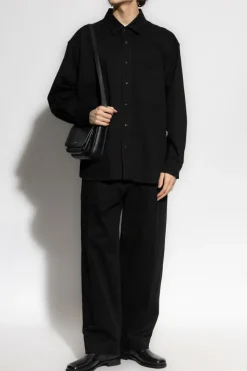 Lemaire BLACK Shirt with pocket