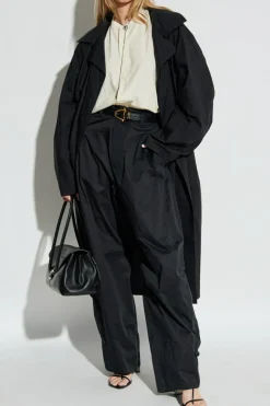 Lemaire BLACK Trench coat with detachable hood