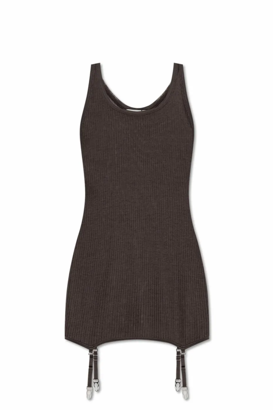 Lemaire BROWN Ribbed top with straps