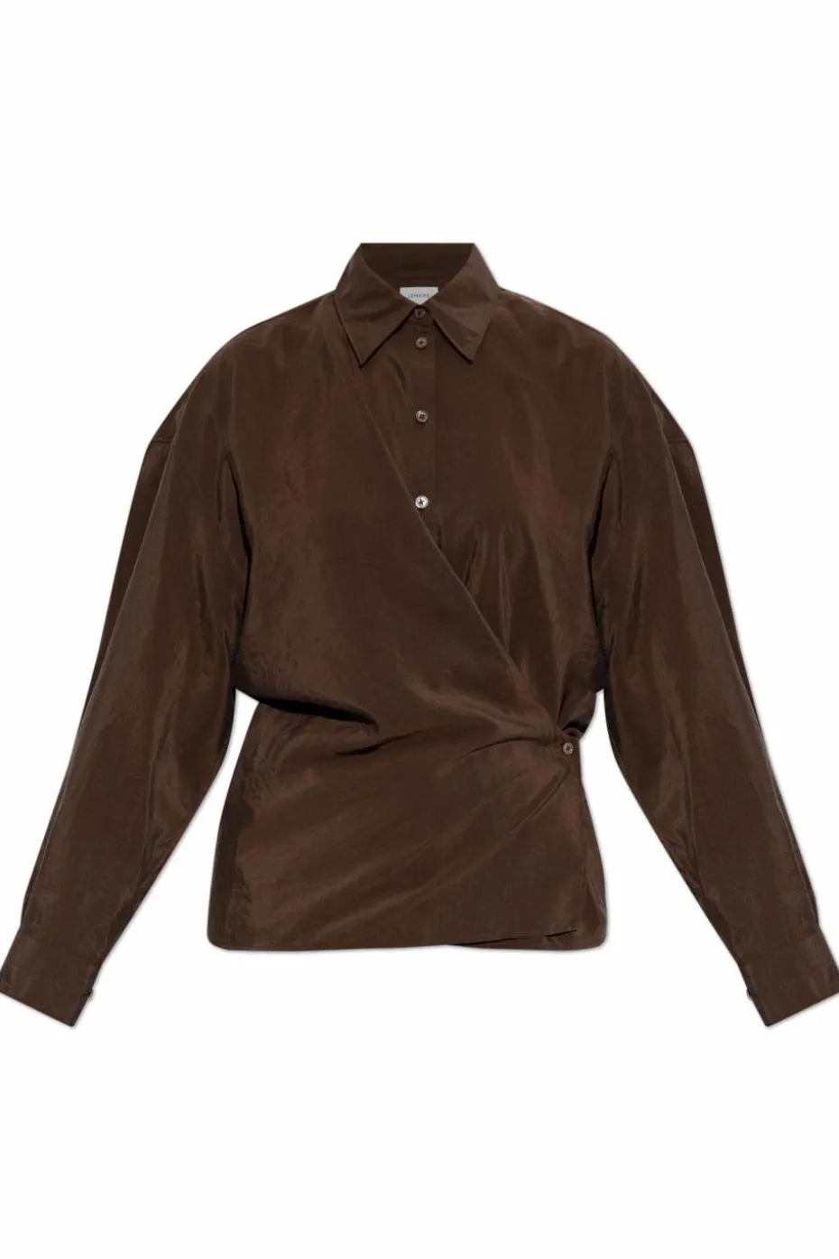 Lemaire BROWN Wrap-front shirt