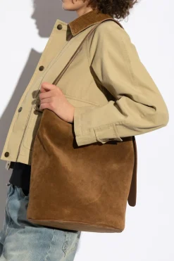 LIÉ STUDIO BROWN Suede The Norma shopper bag