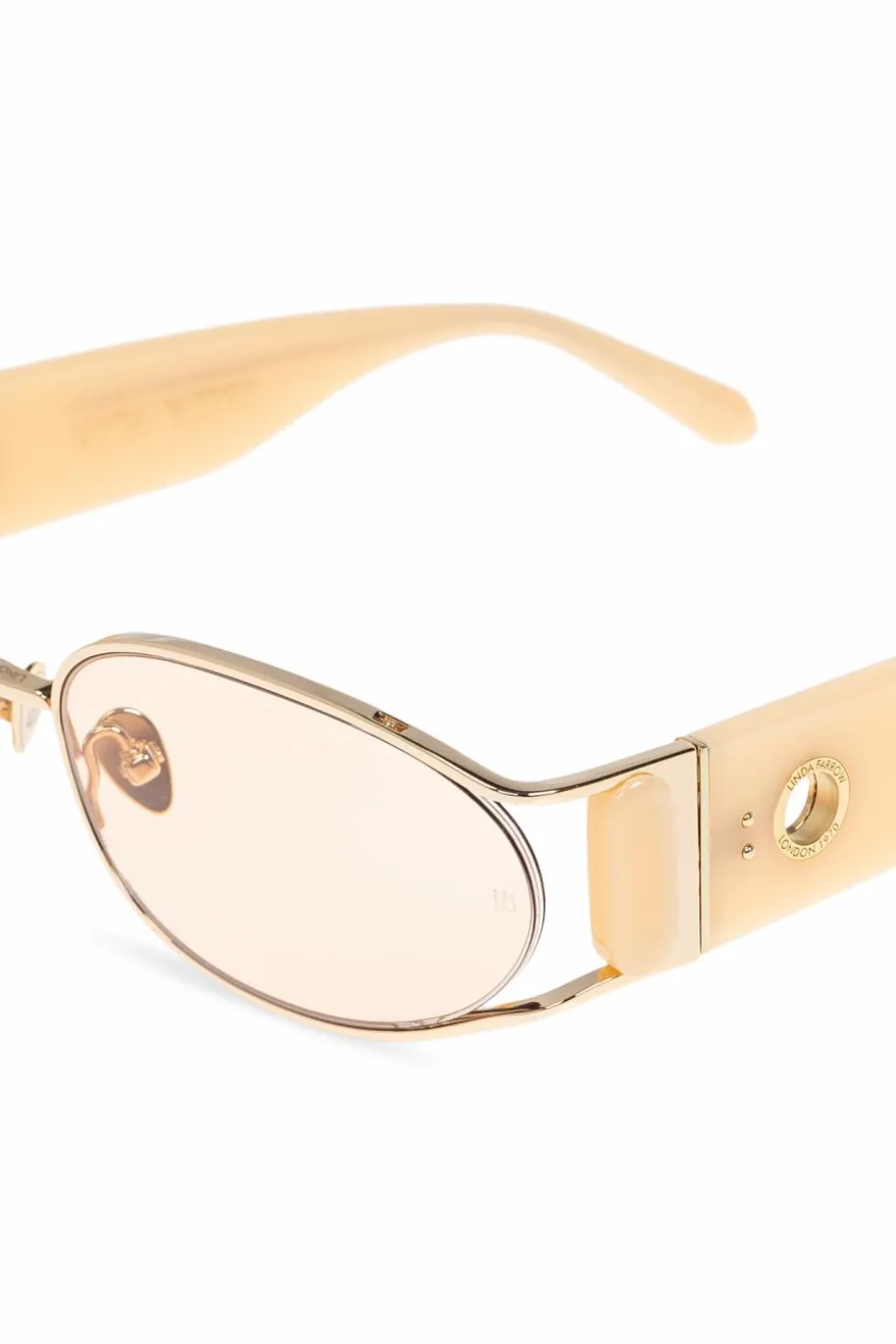 Linda Farrow cream Sunglasses