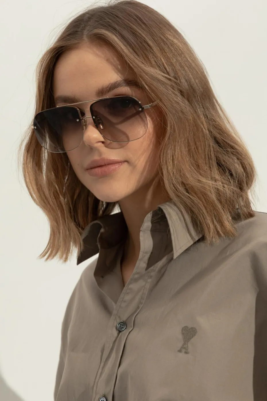 Linda Farrow GOLD Sunglasses Seren