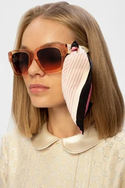 Linda Farrow ORANGE Sunglasses with scarf