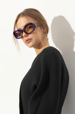 Linda Farrow PURPLE Sunglasses