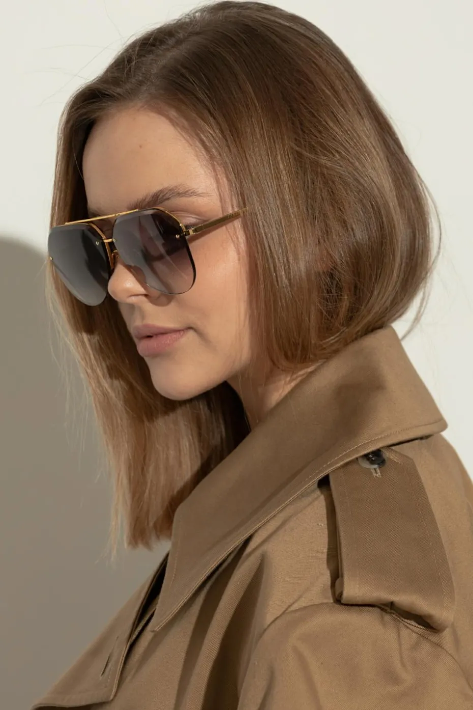 Linda Farrow PURPLE Sunglasses