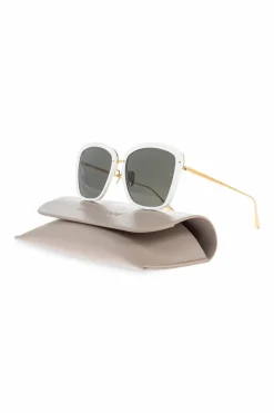 Linda Farrow WHITE Sunglasses