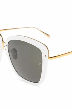 Linda Farrow WHITE Sunglasses