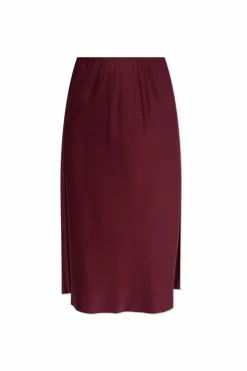 Lisa Yang BURGUNDY Silk Skirt