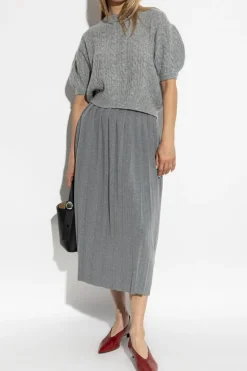 Lisa Yang GREY Pleated skirt `Minda`
