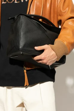 Loewe BLACK Handbag `Puzzle Large`