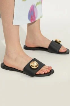 Loewe BLACK Leather slides