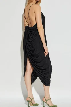 Loewe BLACK Off-shoulder dress