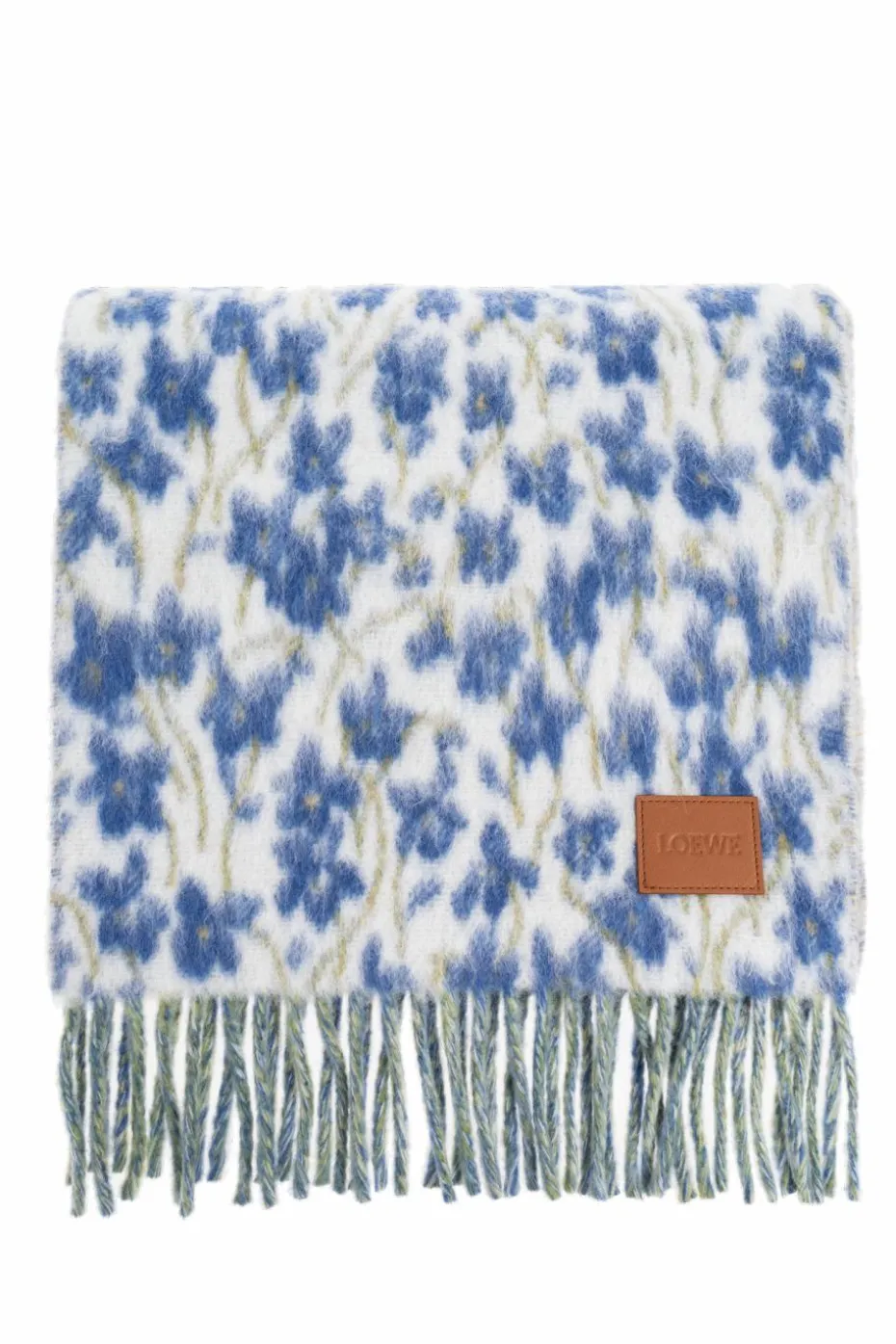 Loewe BLUE Scarf with floral motif