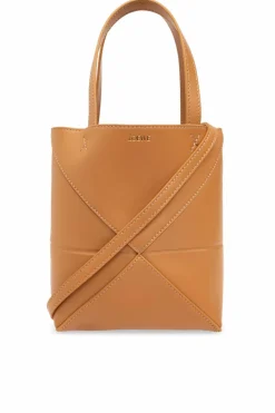 Loewe BROWN āMini Puzzle Foldā shoulder bag