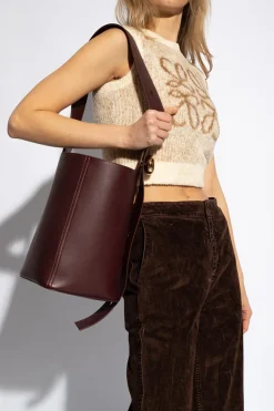 Loewe BURGUNDY ‘Medium Pebble’ shoulder bag